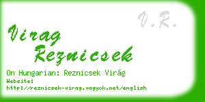 virag reznicsek business card